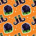 halloween cute item semless vector design