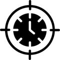 Time Focus Icon With Glyph Style