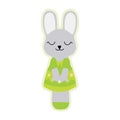 cartoon female bunny with cute and beautiful costumes. Cartoon drawings suitable for children\'s equipment