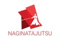 Naginatajutsu sport vector line icon.