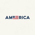 America logo. Stamp ink. Vintage textures marked. Made in USA. Royalty Free Stock Photo