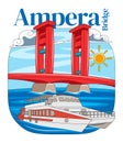 Ampera Bridge Vector Illustration