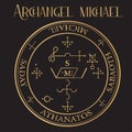 Archangel Michael Seal, spiritual sigil - `Who is like God?` Royalty Free Stock Photo