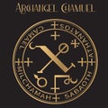 Archangel Chamuel Seal, `He Who Sees God` Royalty Free Stock Photo
