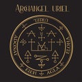 Archangel Uriel Seal, gold sigil