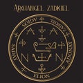 Archangel Zadkiel Seal - `Righteousness of God` or `Grace of God` is the archangel of freedom, benevolence and mercy