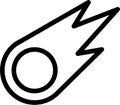 Meteor Icon With Outline Style