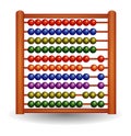 abacus set of classic wooden old abacus arithmetic tool equipment. cartoon set of abacus. abacus sempoa calculator.