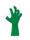 Zombie green hand