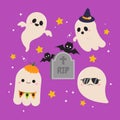 Cute Halloween ghost collection
