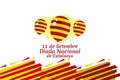 Translate: September 11, National day of Catalonia. vector illustration.