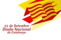 Translate: September 11, National day of Catalonia. vector illustration.