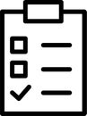 Checklist Board Icon With Outline Style
