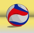 Beach volleyball that is usually played by great players l the colour Blue and Red