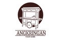 Vector Illustration for Angkringan food stall logo. Royalty Free Stock Photo