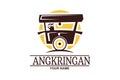 Vector Illustration for Angkringan food stall logo. Royalty Free Stock Photo