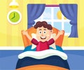 Children Morning Routine Illustration Wake Up