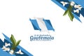 Translation: September 15, Guatemala, Happy Independence day. Royalty Free Stock Photo