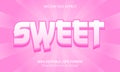 Sweet text effect - editable text effect Royalty Free Stock Photo