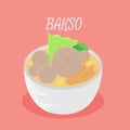 meatball or bakso from indonesian\'s food