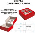 Cake Box Large Vector Diecutting