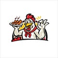 Print chicken wings mascot