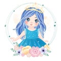 cute little girl princesses portrait Royalty Free Stock Photo