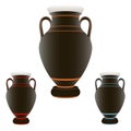 set of black vases, ceramic vase