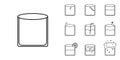 ten sets of rock glass line icons. simple, line, silhouette and clean style
