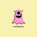 Cartoon monsters collection, happy Halloween. Cute cartoon kawaii baby character Royalty Free Stock Photo