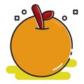 Cartoon mandarin orange