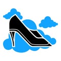 Cloud button highheel Royalty Free Stock Photo