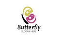 Butterfly Company Logo Vector Illustration. Suitable for business company,