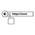 Thin line address bar