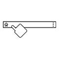 Thin line address bar