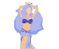 oriental belly dance, Arabian tribal dancing woman