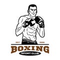 Boxing Club and Gym vector illustration logo design Royalty Free Stock Photo