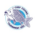 Carp Fish vector illustration Fishing Shop logo design