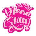 Drama queen word hand lettering. Royalty Free Stock Photo