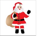 Fun and Happy Santa Claus Graphic Holding Toy Bag over His Shoulder Royalty Free Stock Photo