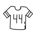 Doodle american football jersey