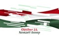 Translation: October 23, National Day. National holiday in Hungary - Revolution of 1956 remembrance vector illustration.