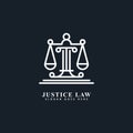 law firm logo line art design, Law Office, Lawyer, logo design inspiration. Royalty Free Stock Photo