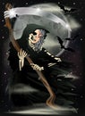 Lady Grim Reaper, halloween vip card vector