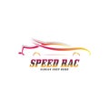 cool and creative sports car silhouette. speed car logo