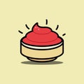 vector sauce bowl. Seasoning in sauce. Vector cartoon illustration. sauce icon