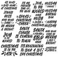 Set of Merry Christmas quotes print design bundle. merry Christmas Royalty Free Stock Photo
