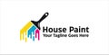 colorful paint house logo design vector Royalty Free Stock Photo