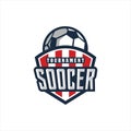 Soccer club emblem. Royalty Free Stock Photo