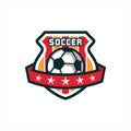 Soccer club emblem. Football badge shield logo. Royalty Free Stock Photo